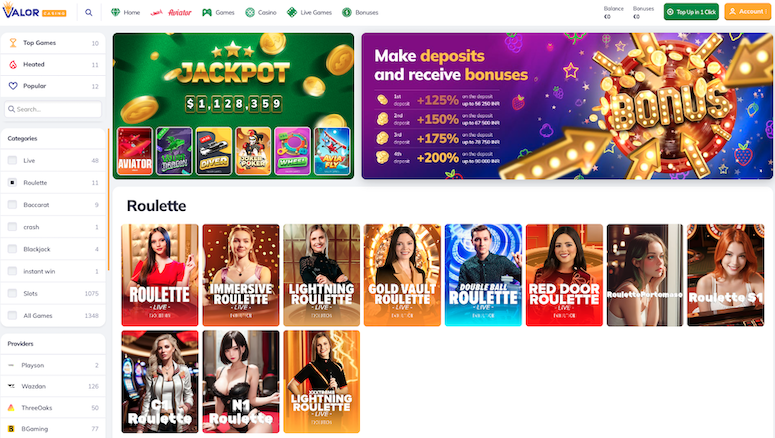 ValorBet roulette casino